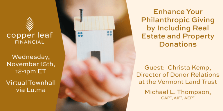 Virtual Townhall: Enhance Your Philanthropic Giving by Including Real Estate and Property Donations